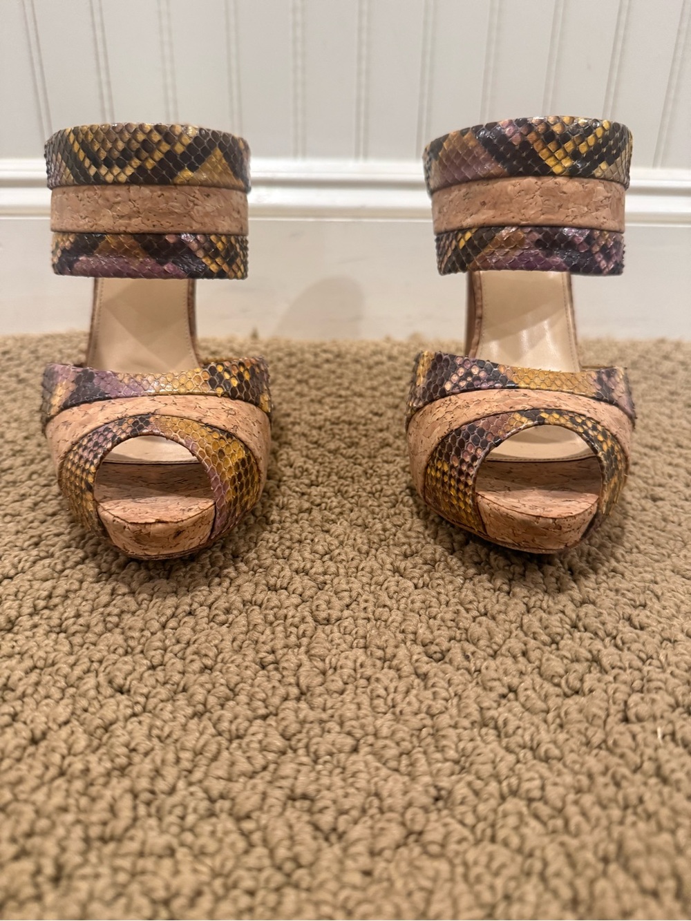 Alexandre Birman python and cork mule